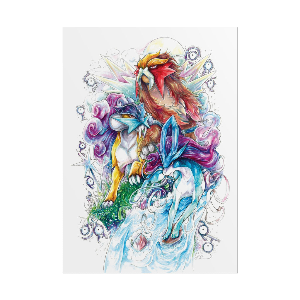 Legendary Beasts Poster Print