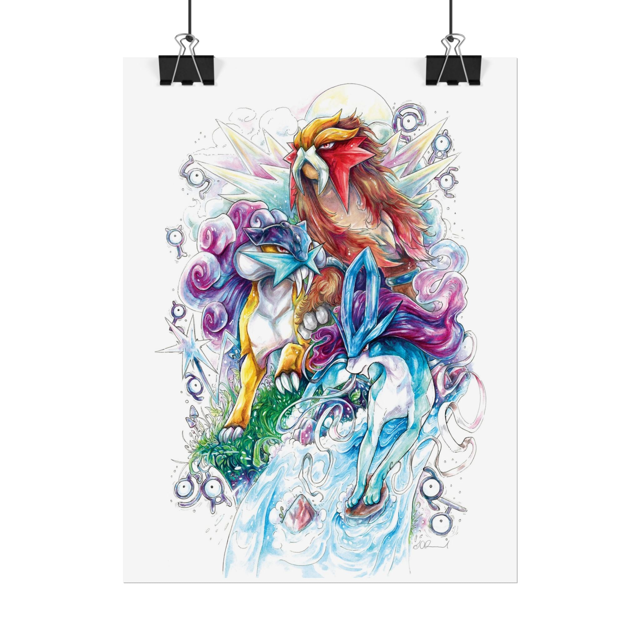 Legendary Beasts Poster Print