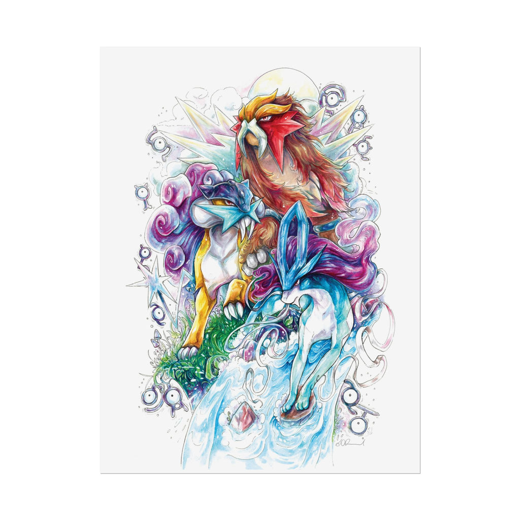 Legendary Beasts Poster Print