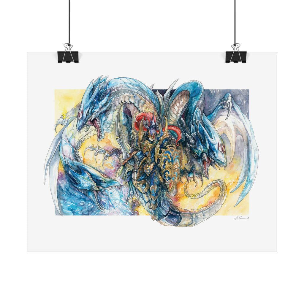 Knight Dragon Poster Print
