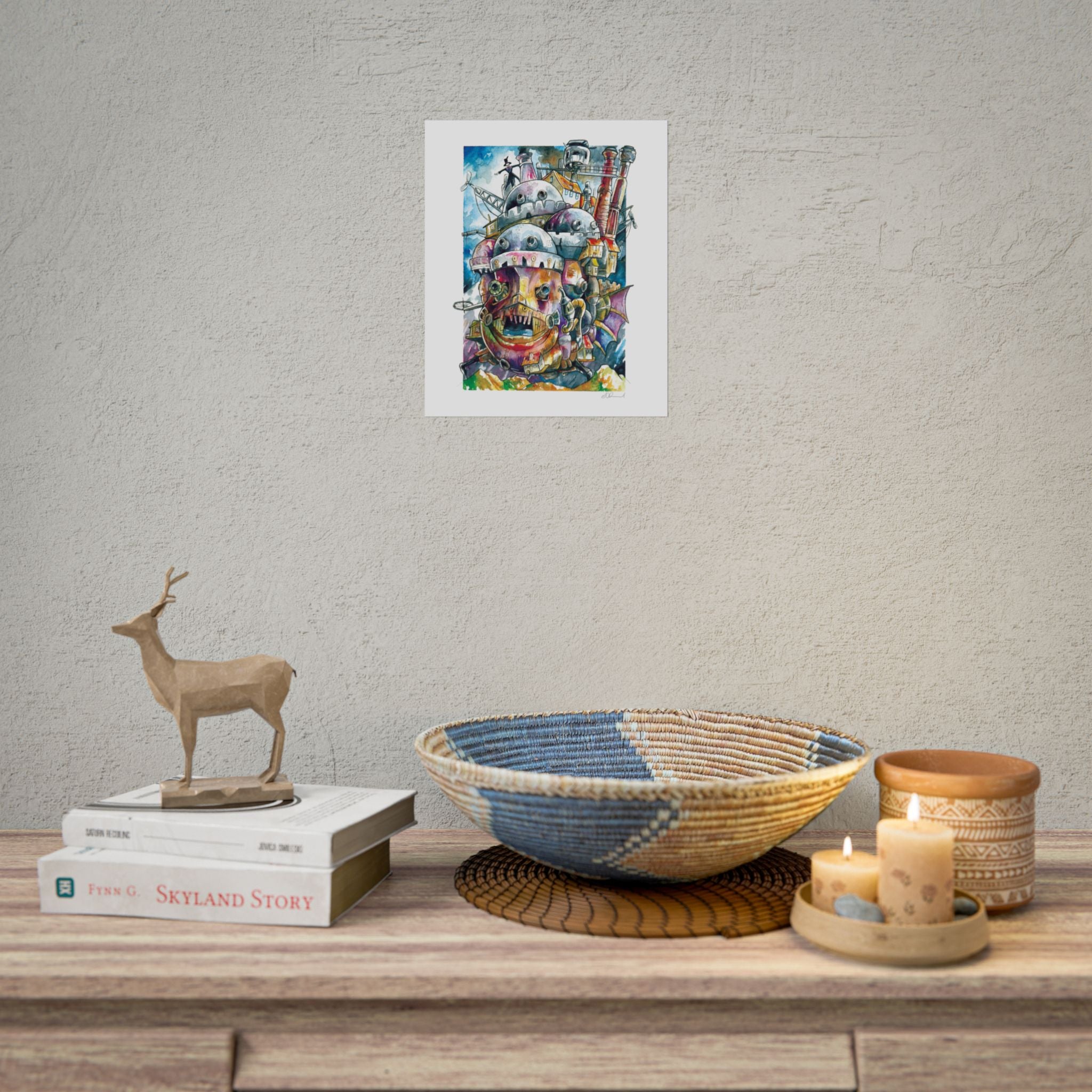 Walking Castle Poster Print