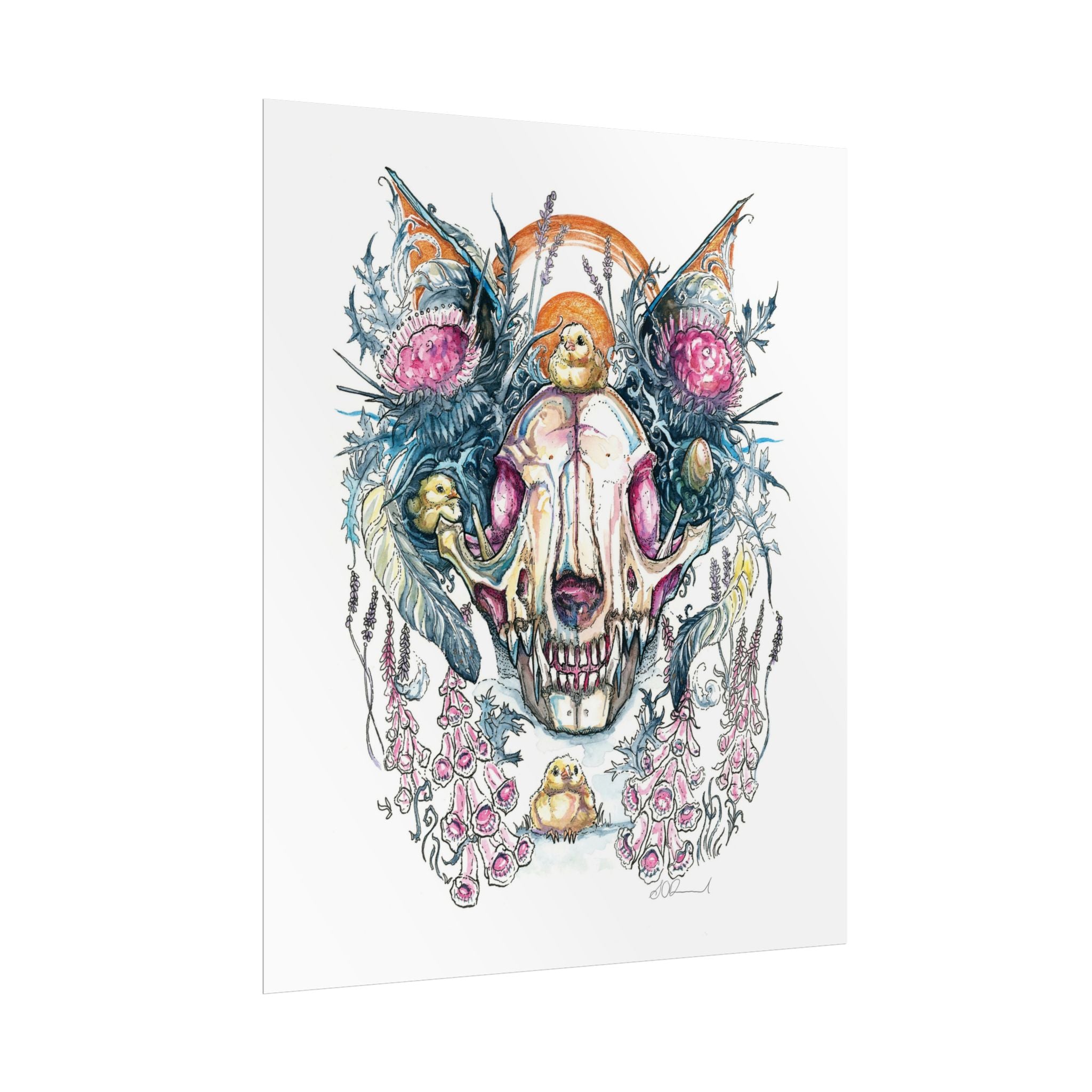 Fox Skull Poster Print