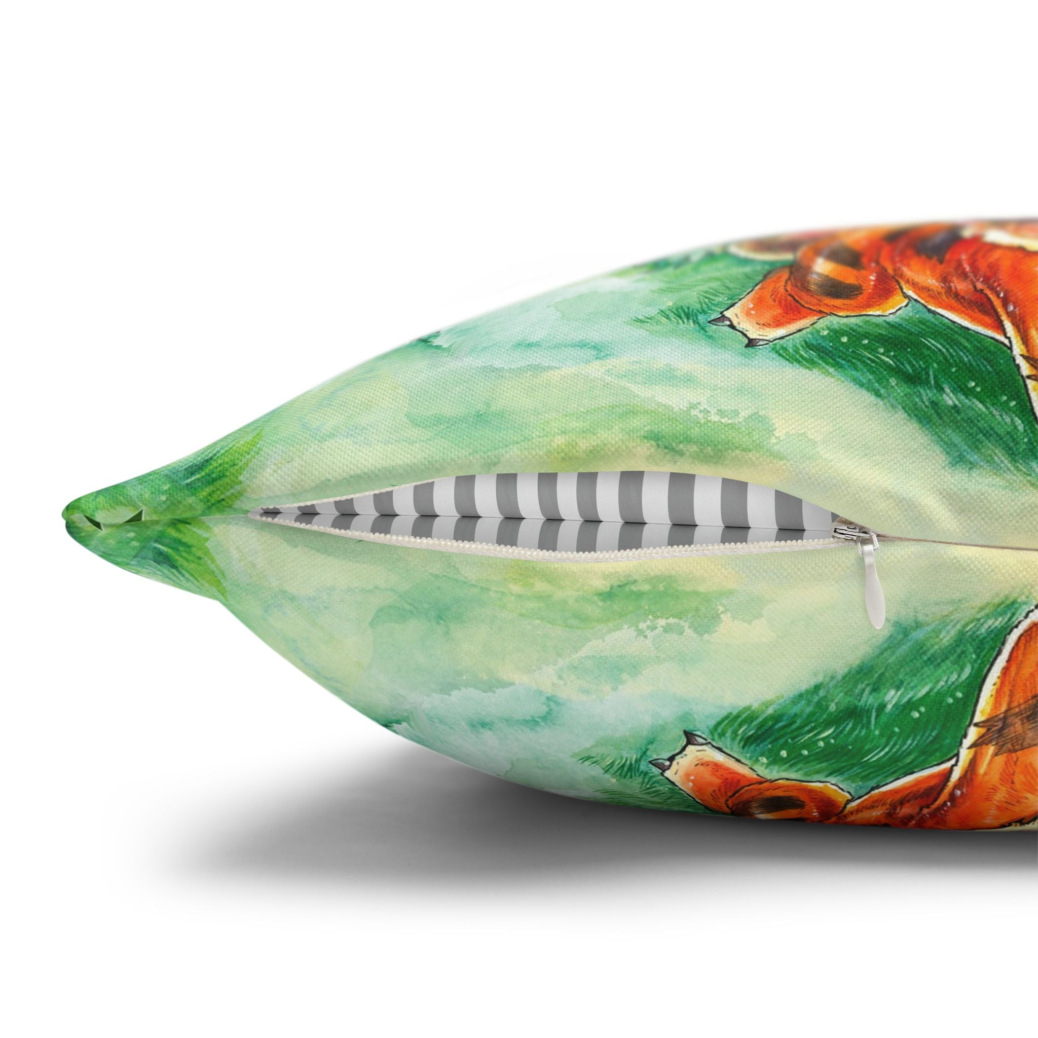 Square Poly Canvas Pillowcase - Fire Dogs