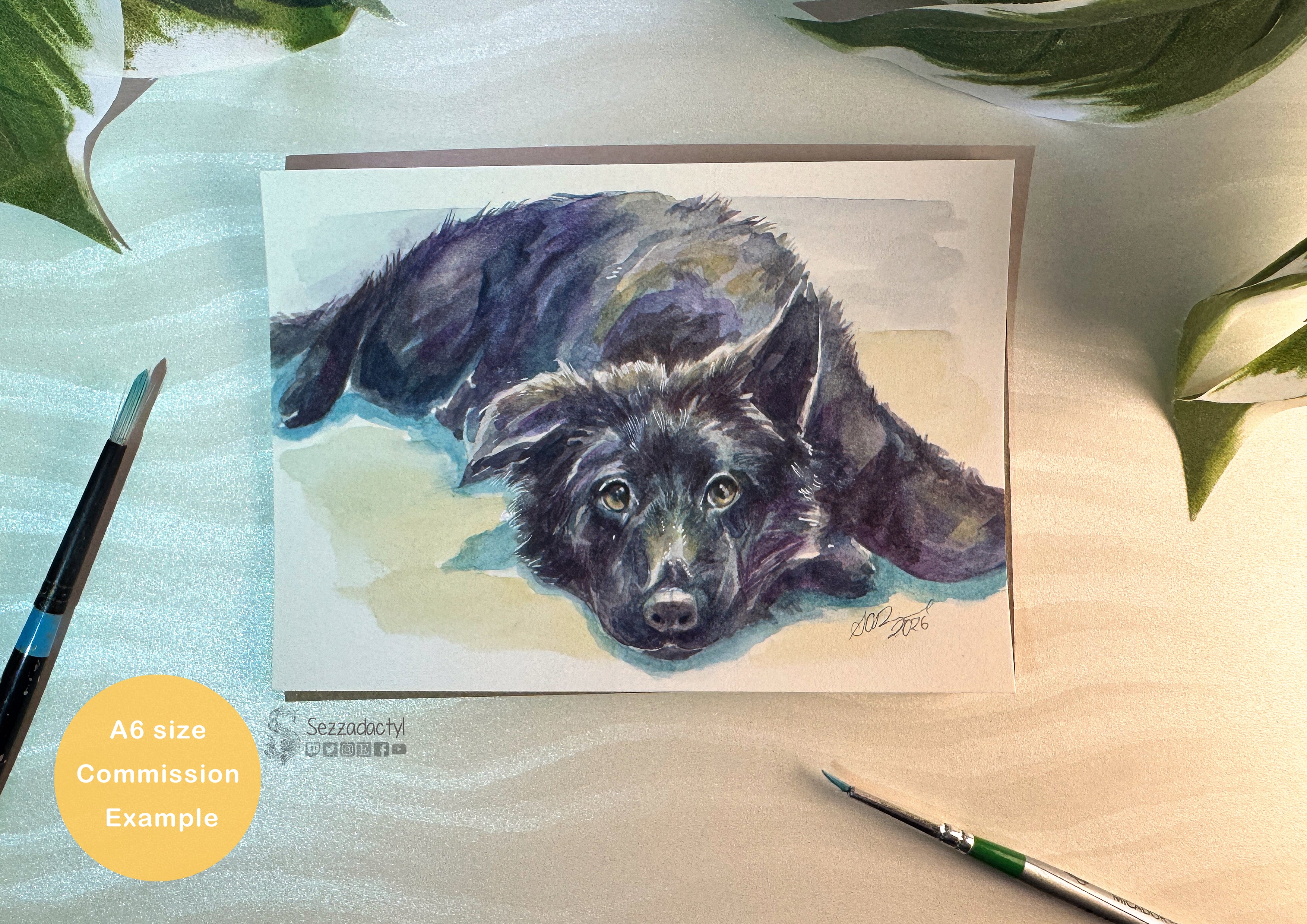 Watercolour Commission - A6 (sketch)