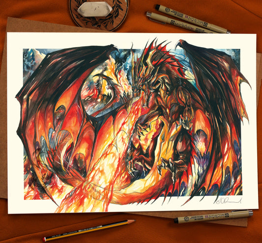 Fire Dragon Print - A3/A4/A5