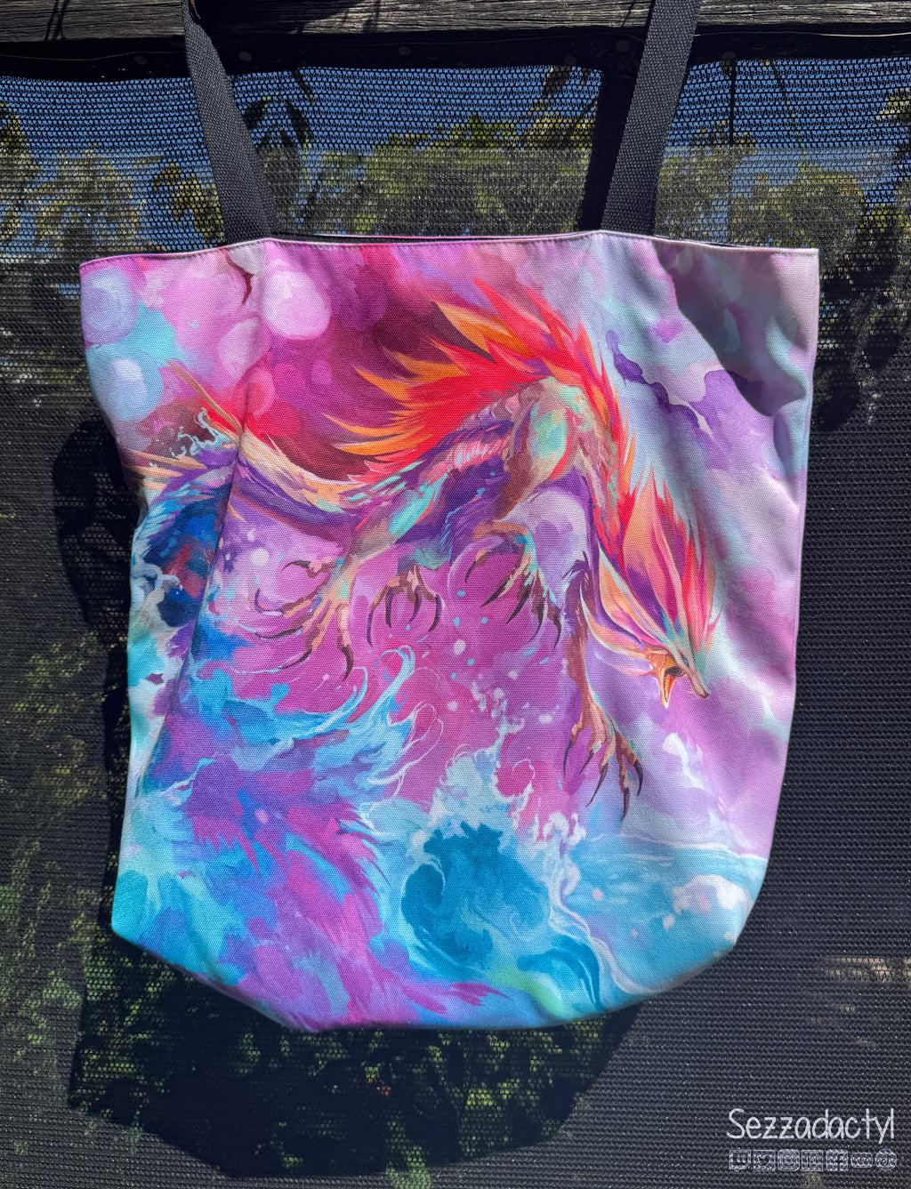 Tote Bag, 5-Color Straps - Monster of the Water