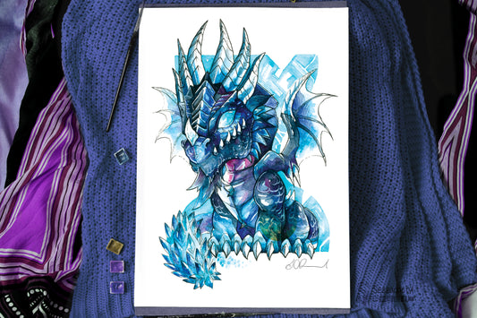 Chibi Dragon of the End of Time Print - A3/A4/A5