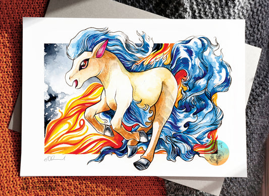 Fire Horse Print - A3/A4/A5