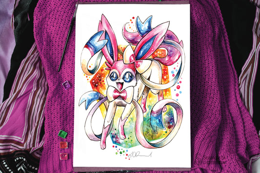Pink Fox Print - A3/A4/A5