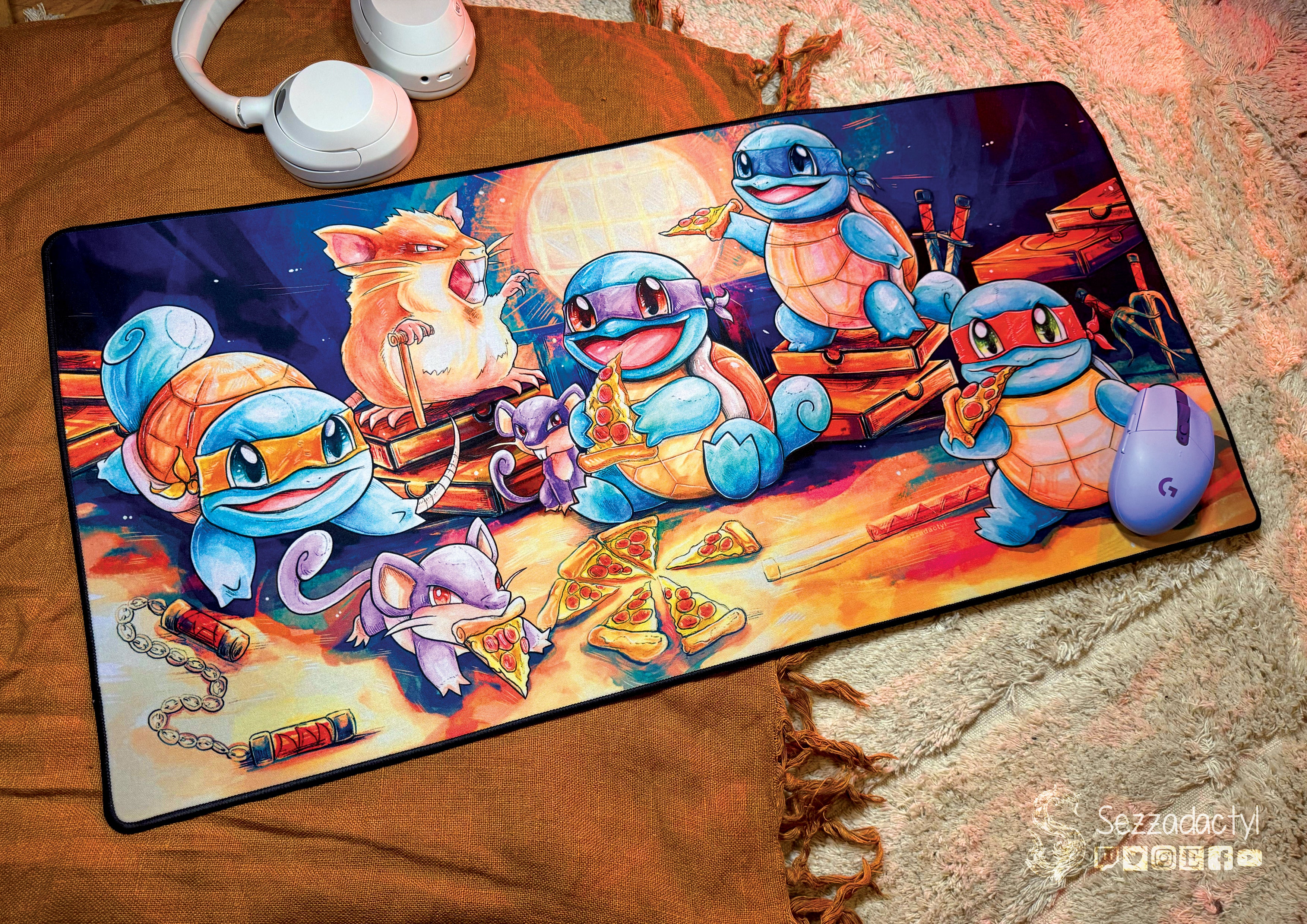 Desk Mat - Pizza Party