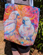 Tote Bag, 5-Color Straps - Cockatoos