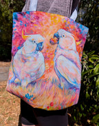 Tote Bag, 5-Color Straps - Cockatoos