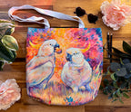 Tote Bag, 5-Color Straps - Cockatoos