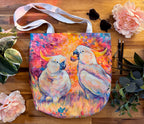 Tote Bag, 5-Color Straps - Cockatoos