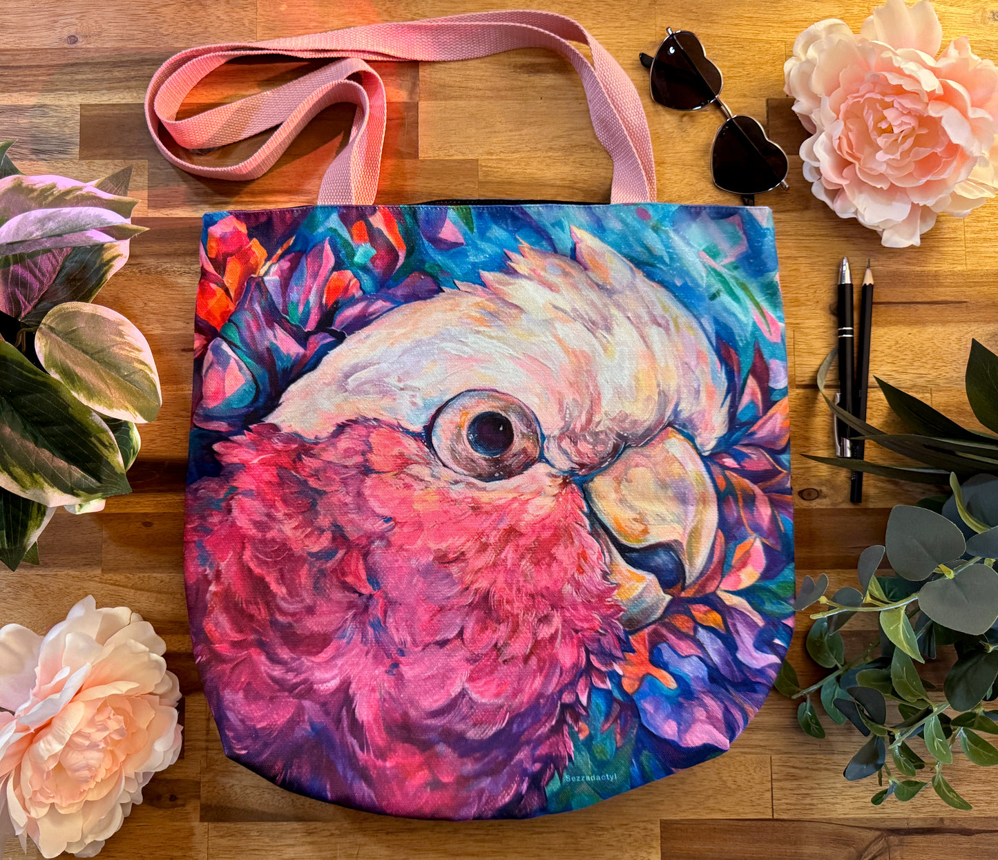 Tote Bag, 5-Color Straps - Harry the Galah