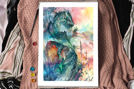 Dragon of the Castle Print - A3/A4/A5