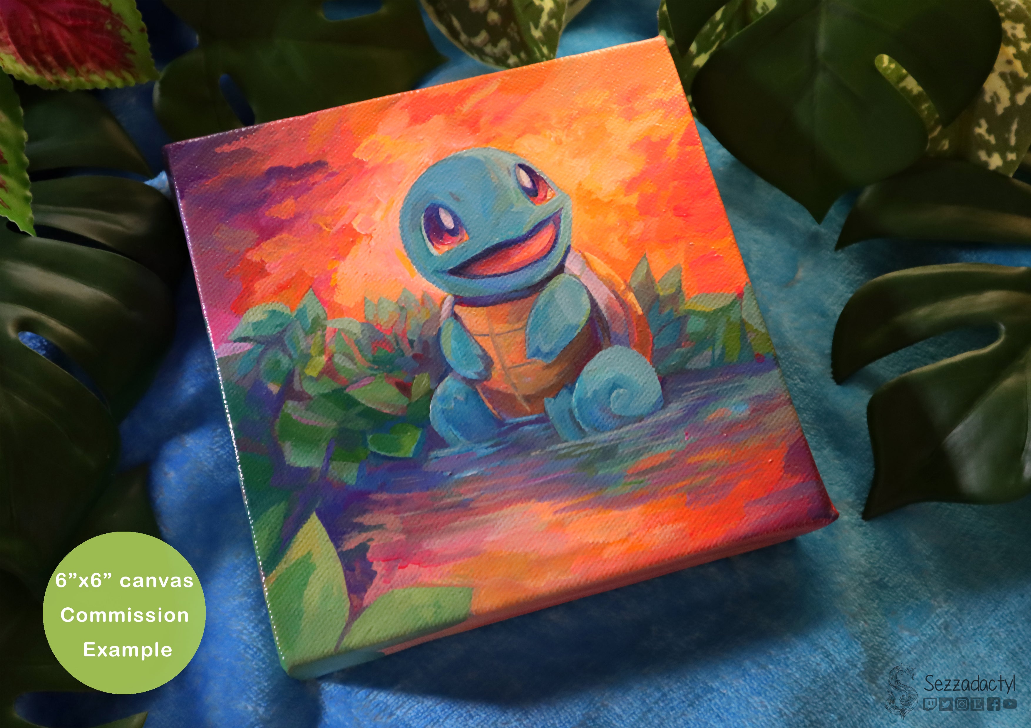 Acrylic Commission - Square Sizes