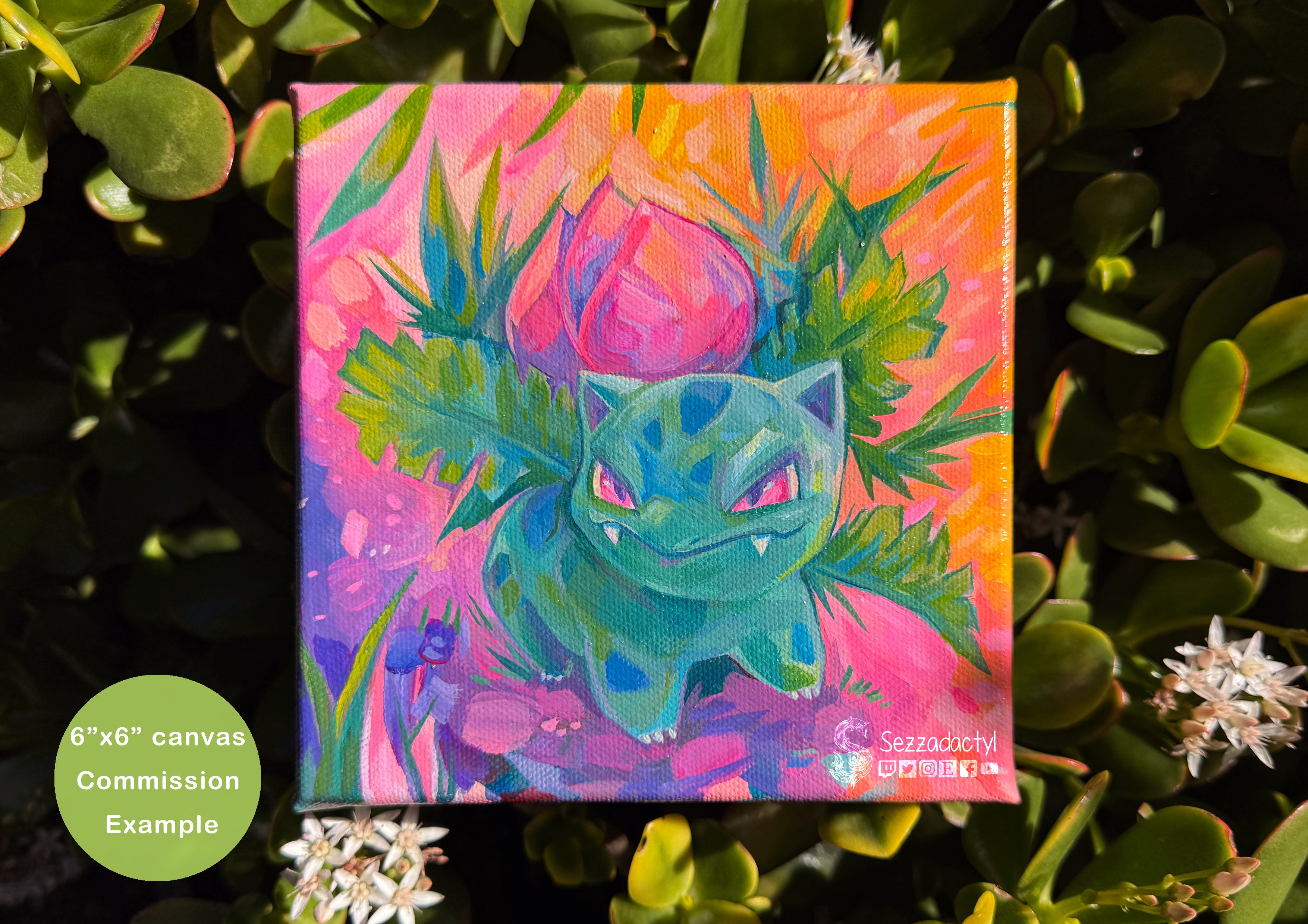 Acrylic Commission - Square Sizes