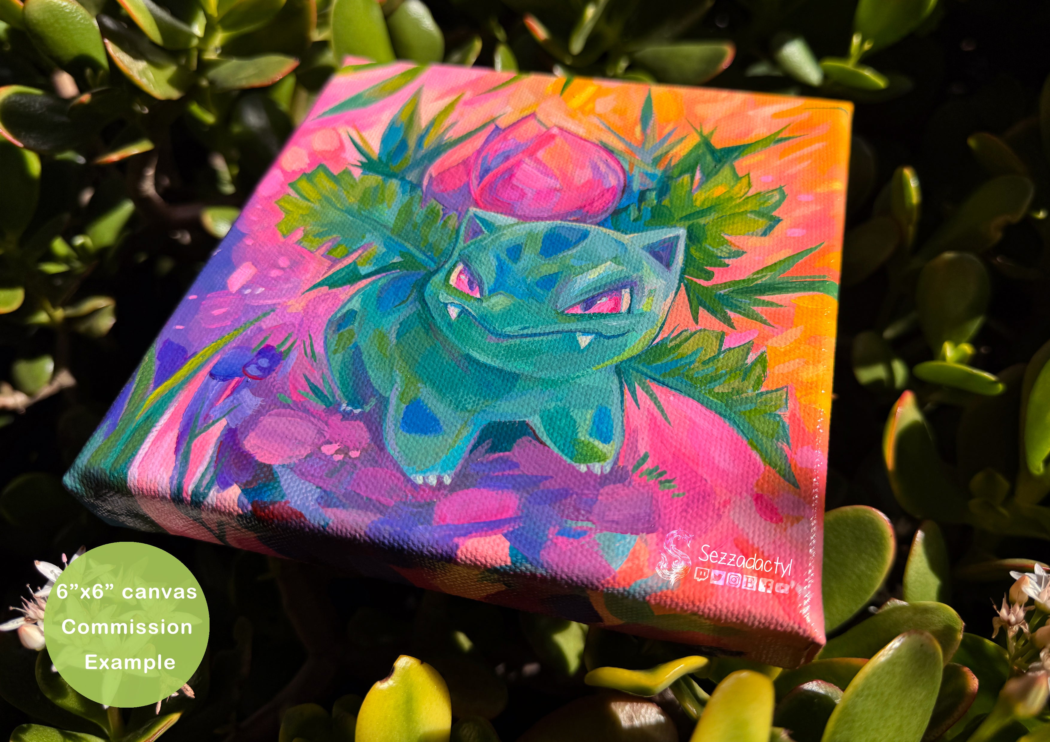 Acrylic Commission - Square Sizes