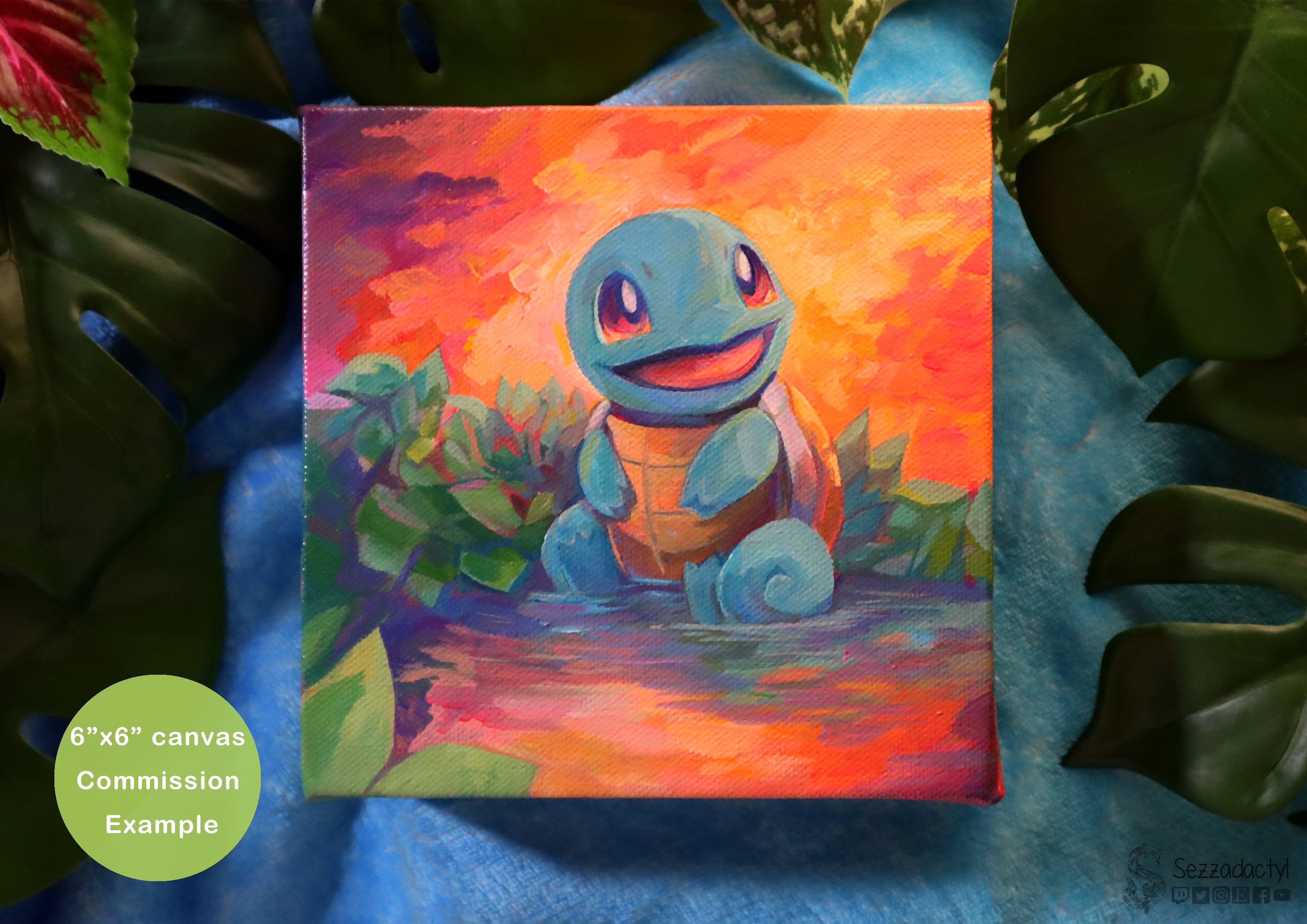 Acrylic Commission - Square Sizes