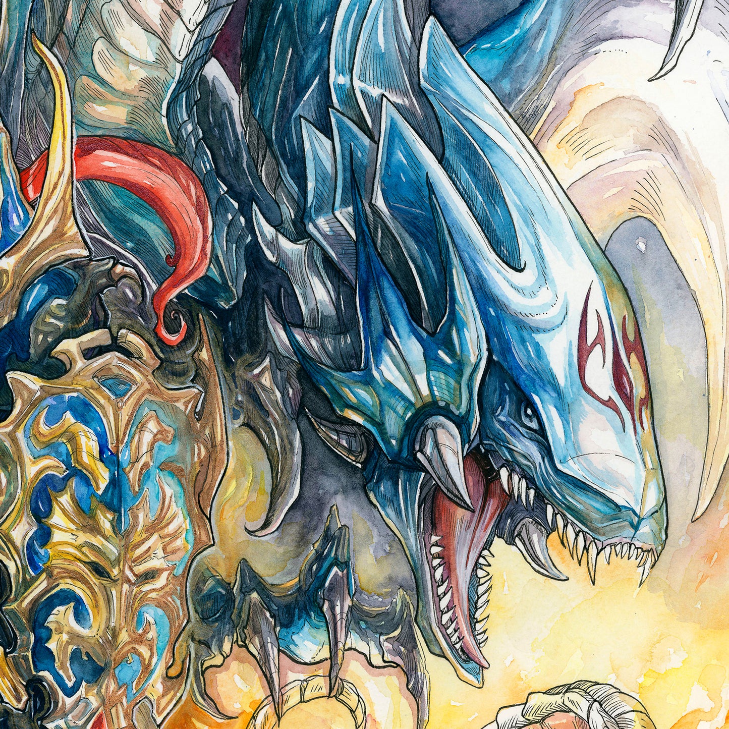Knight Dragons Print - A3/A4/A5