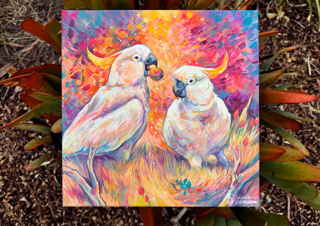 Two Cockatoos - Original Painting