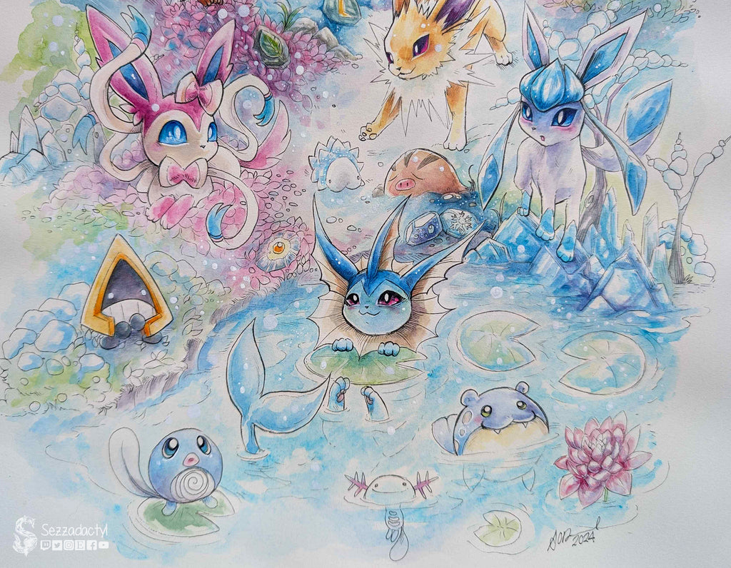 Fox Family Gathering - Original Painting