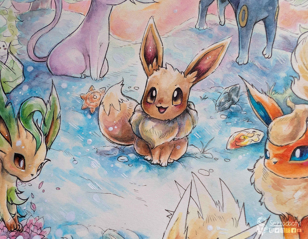 Fox Family Gathering - Original Painting