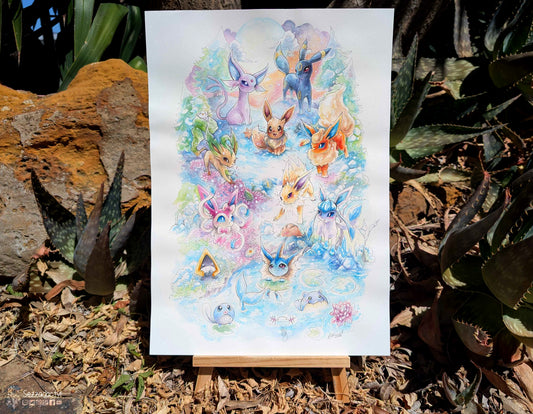 Fox Family Gathering - Original Painting