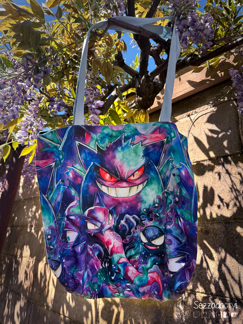 Canvas Tote Bag, 5-Color Straps - Ghostly Family