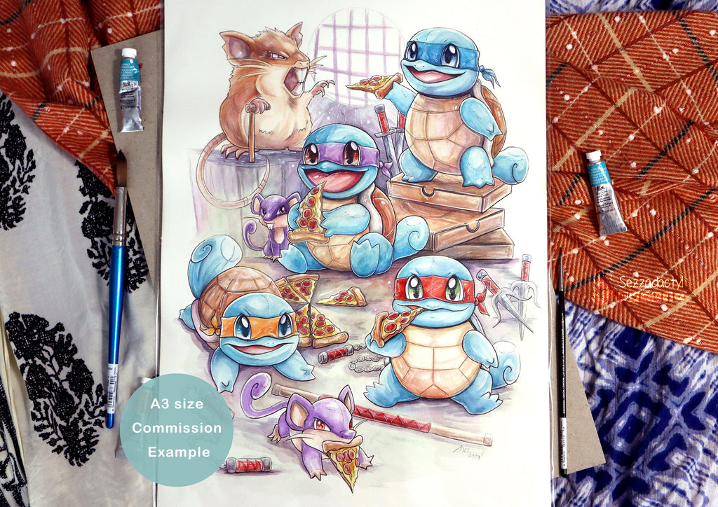 Watercolour Commission - A3 Size