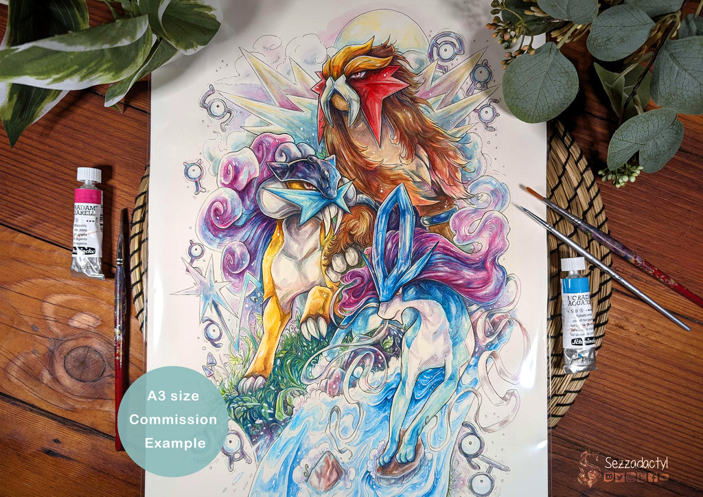 Watercolour Commission - A3 Size