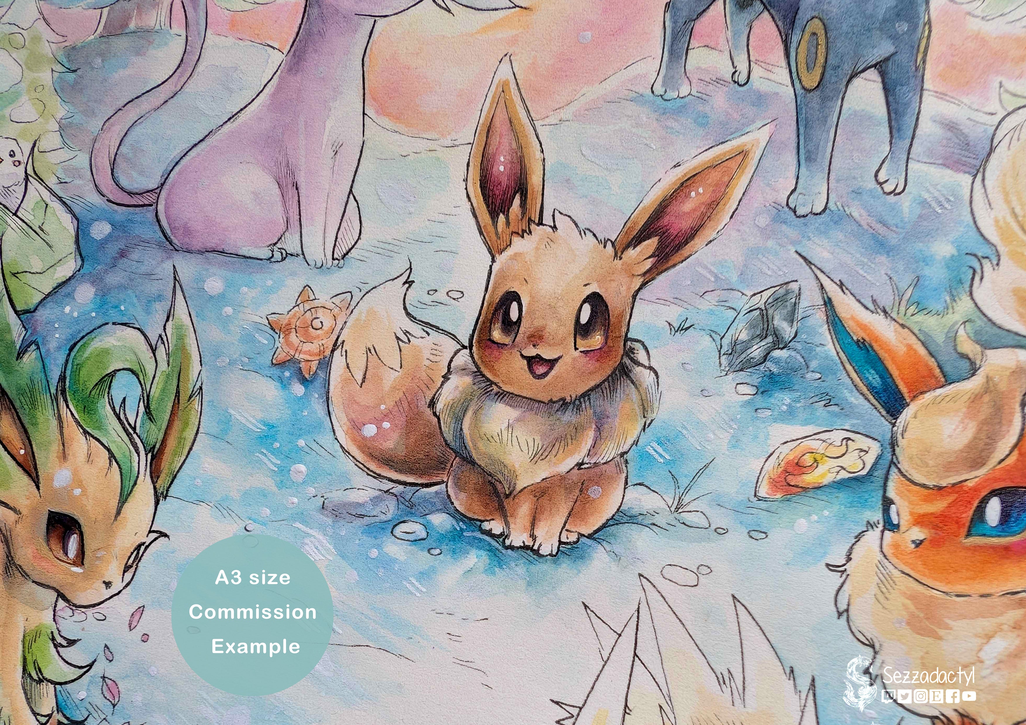 Watercolour Commission - A3 Size