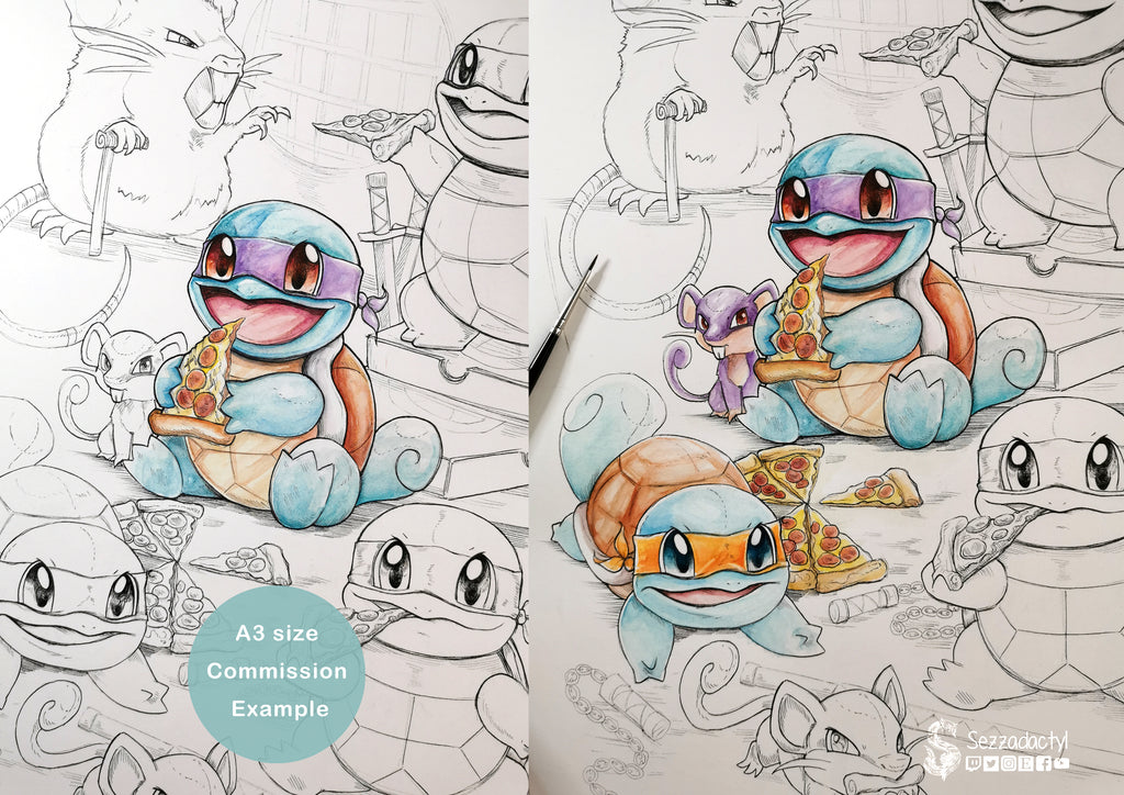 Watercolour Commission - A3 Size