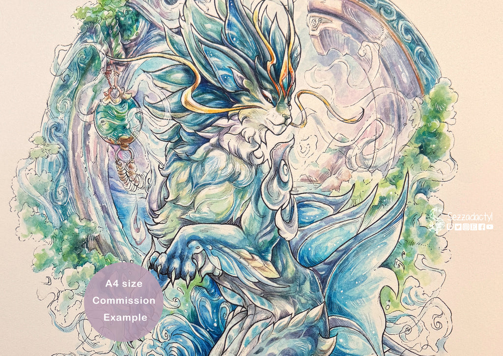Watercolour Commission - A4 Size