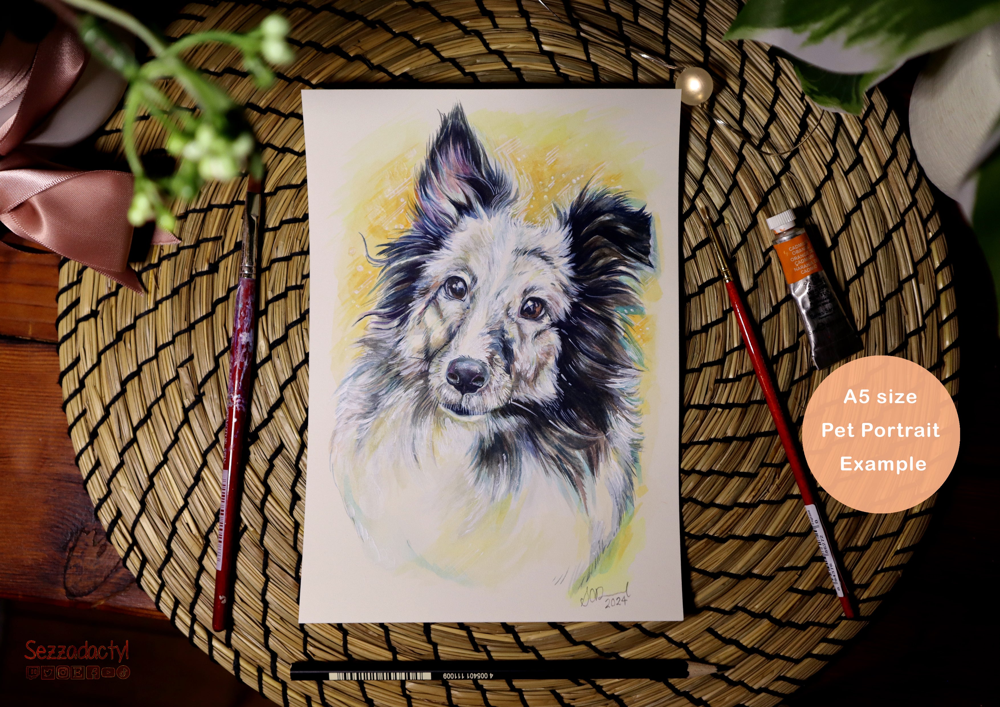 Watercolour Commission - A5 Size